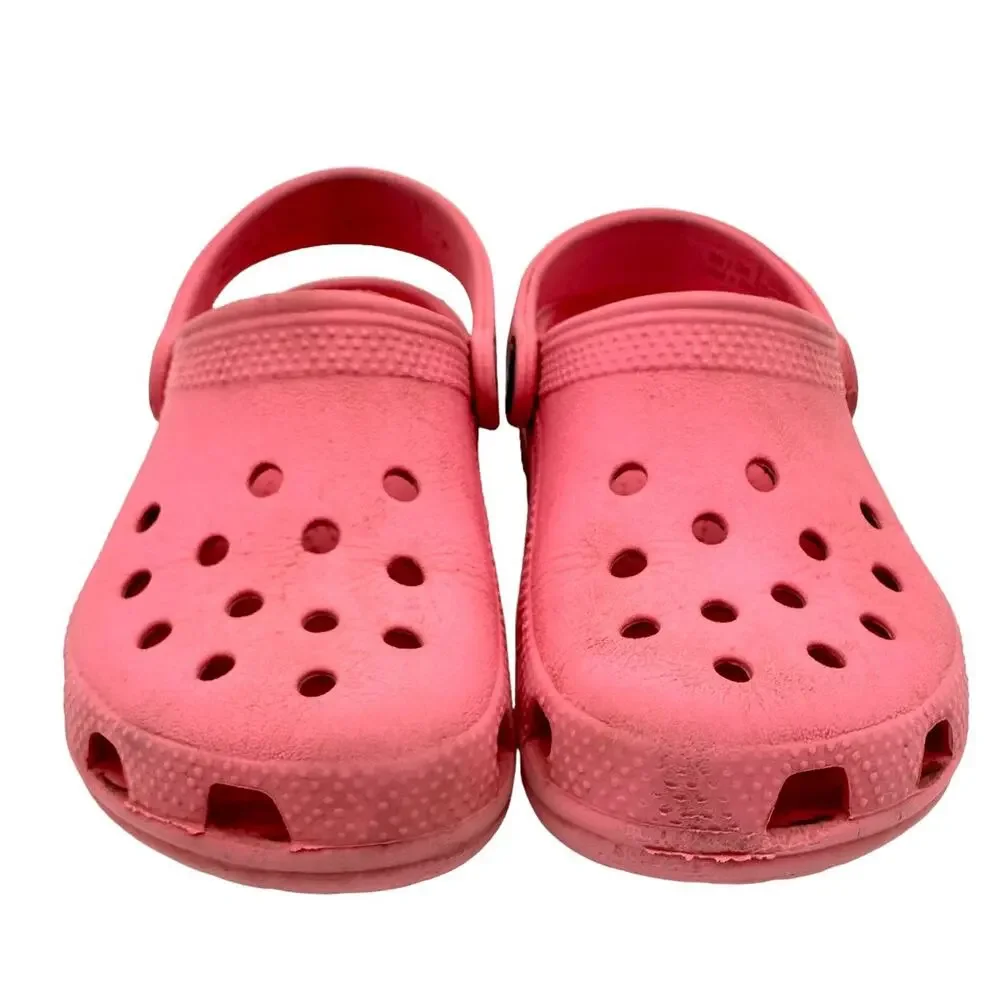 Crocs Girls Kids Sz: C10 Pink Rubber Versatile Classic Slingback Strap Clog